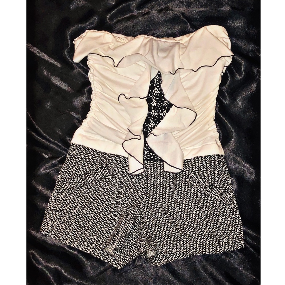 Black and white romper